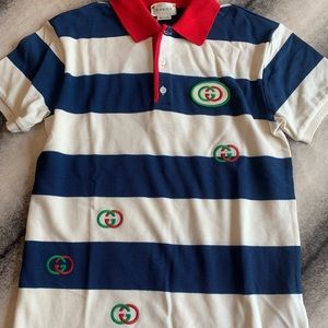 { Gucci } Striped Cotton Pique Polo Little Boys